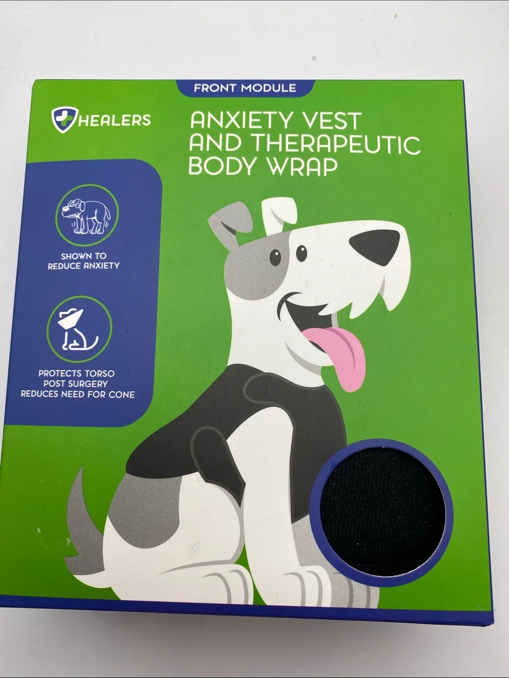 Anxiety Vest & Therapeutic Body Wrap for Dogs — Black